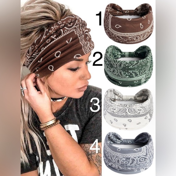 Bohemian Retro Yoga Headband For Fitness, Running Elastic Wide Headband - Picture 1 of 6